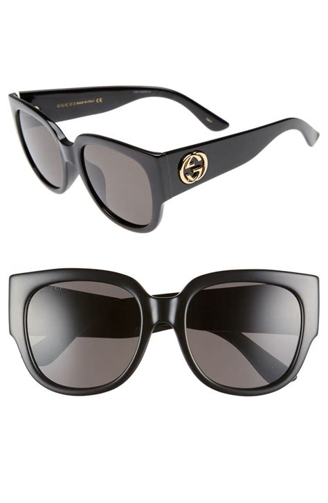 gucci 55mm square cat eye sunglasses|Gucci round cat eye sunglasses.